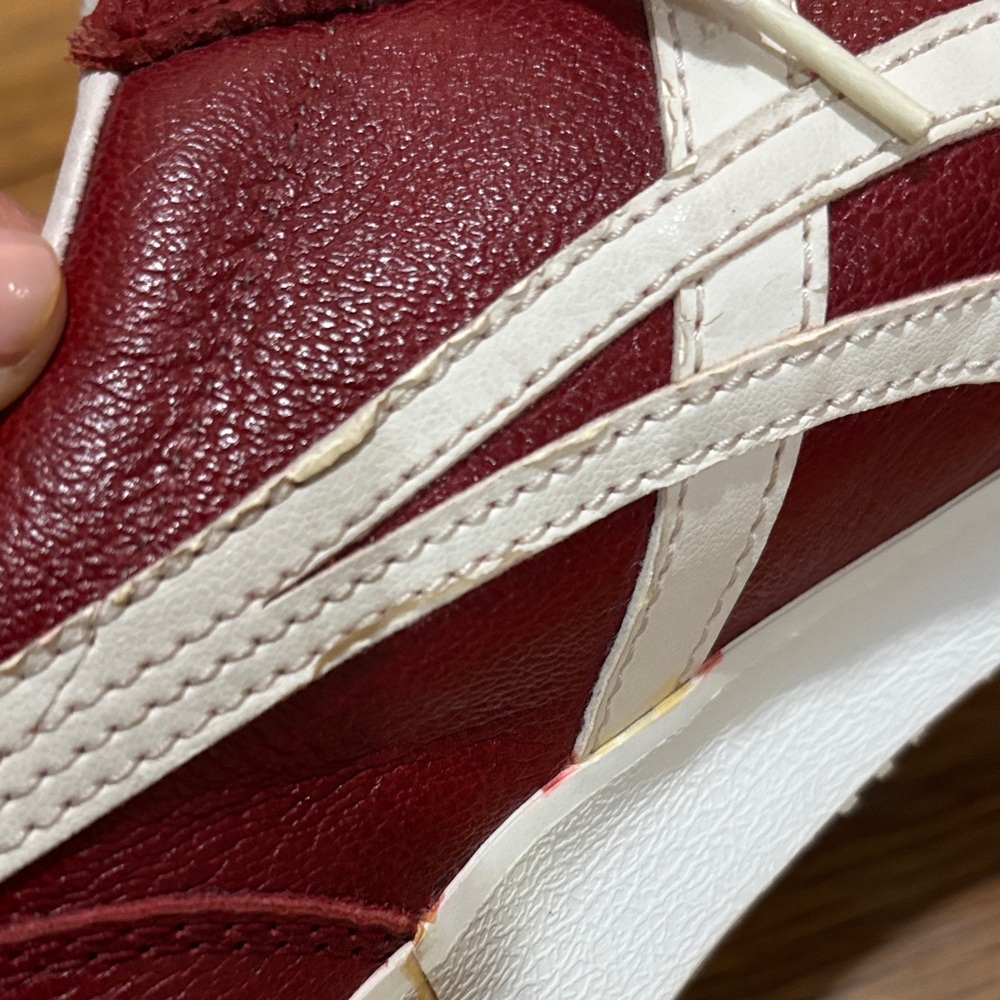 Red Leather Japanese onitsuka tiger asics sneakers men’s - Picture 12 of 12